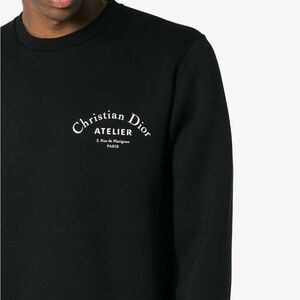 Christian Dior Atelier Black Sweatshirt with White Logo